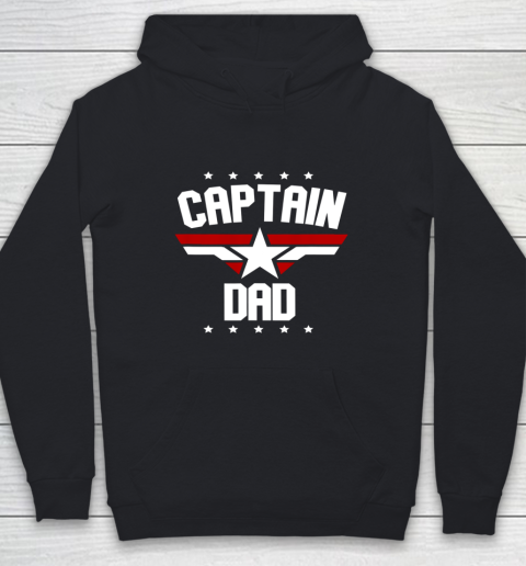 Mens Father s Day Dad s Birthday Captain Dad Youth Hoodie