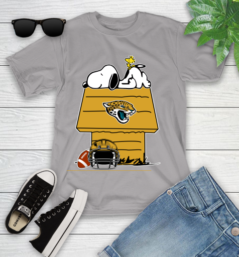 Jacksonville Jaguars NFL Football Snoopy Woodstock The Peanuts Movie Youth T-Shirt 4