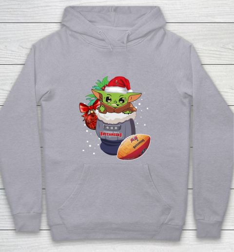 Tampa Bay Buccaneers Christmas Baby Yoda Star Wars Funny Happy NFL Youth Hoodie 5