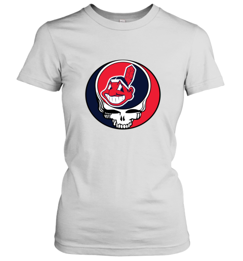 Cleveland Indians The Grateful Dead Baseball MLB Mashup Women's T-Shirt