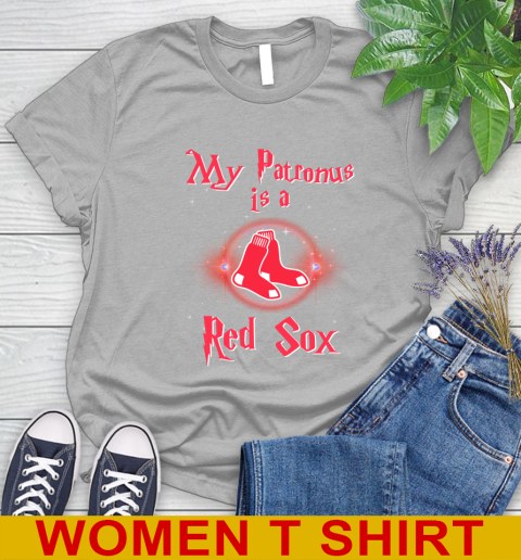MLB Baseball Harry Potter My Patronus Is A Boston Red Sox Women's T-Shirt 5