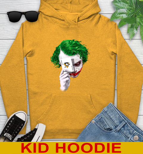 Pittsburgh Penguins NHL Hockey Joker Card Shirt Youth Hoodie - Image 3