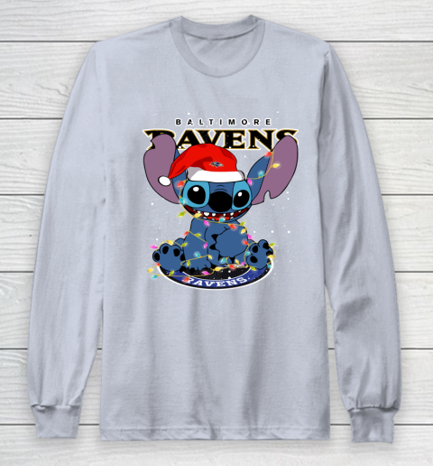 Baltimore Ravens NFL Football noel stitch Christmas Long Sleeve T-Shirt 4