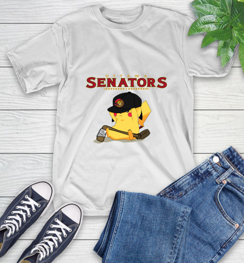 NHL Pikachu Hockey Sports Ottawa Senators T-Shirt