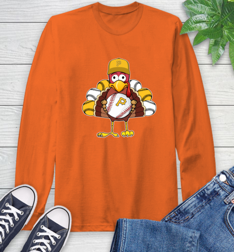 Pittsburgh Pirates Turkey thanksgiving Long Sleeve T-Shirt 5