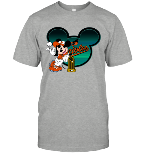 Disneyland Mickey Mouse Black Orange Disney Cartoon Baseball Jersey Shirt