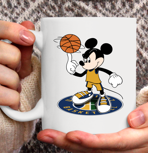 NBA Basketball Utah Jazz Cheerful Mickey Disney Shirt Ceramic Mug 15oz 2