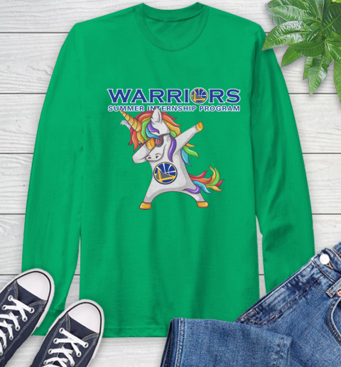 Golden State Warriors NBA Basketball Funny Unicorn Dabbing Sports Long Sleeve T-Shirt 7