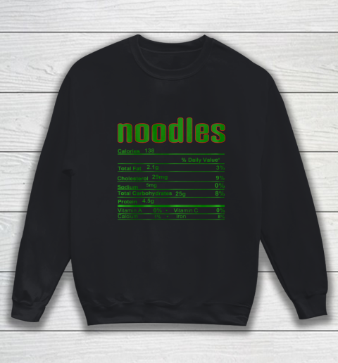 Thanksgiving Christmas Noodles Nutrition Fact Sweatshirt