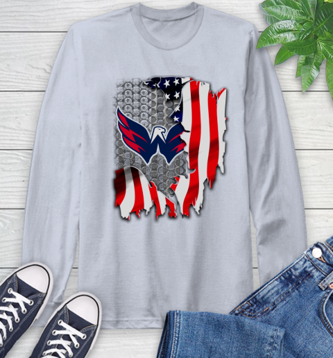Washington Capitals NHL Hockey American Flag Long Sleeve T-Shirt 6