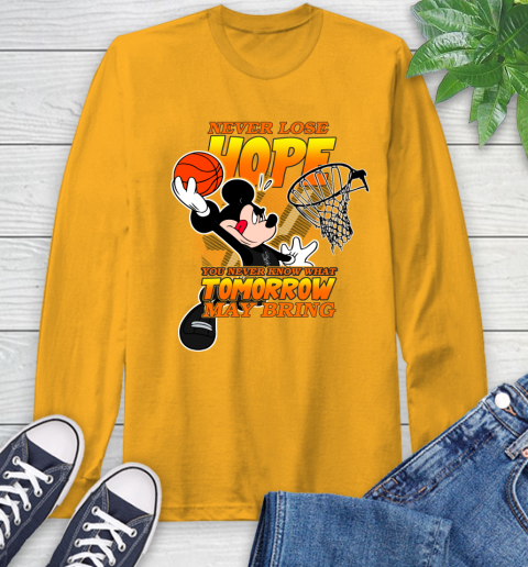 San Antonio Spurs NBA Basketball Mickey Disney Never Lose Hope Long Sleeve T-Shirt 2