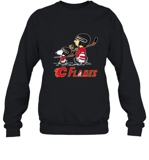 Let's Play Calgary Flames Ice Hockey Snoopy NHL Sweatshirt
