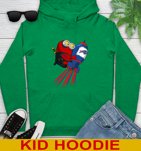 NFL Football Buffalo Bills Deadpool Minion Marvel Shirt Youth Hoodie 8