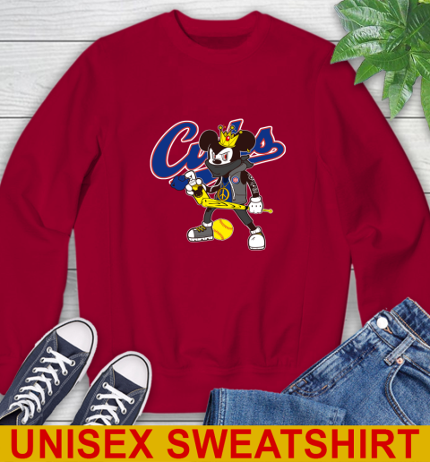 Chicago Cubs MLB Baseball Mickey Peace Sign Sports Sweatshirt 8 Chicago Cubs MLB Baseball Mickey Peace Sign Sports Sweatshirt - Image 8