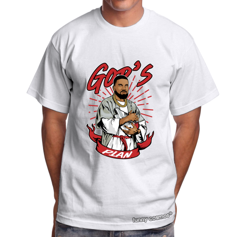 Air Jordan 1 Smoke Grey Matching Sneaker Tshirt Frake God's Plan Gray and White Jordan Tshirt