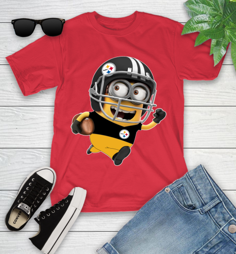 NFL Pittsburgh Steelers Minions Disney Football Sports Youth T-Shirt 10