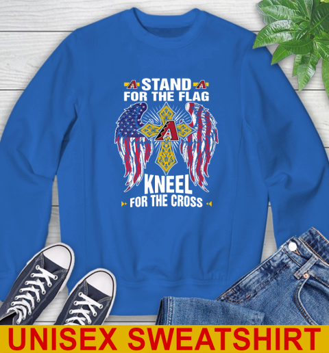MLB Baseball Arizona Diamondbacks Stand For Flag Kneel For The Cross Shirt Sweatshirt 11