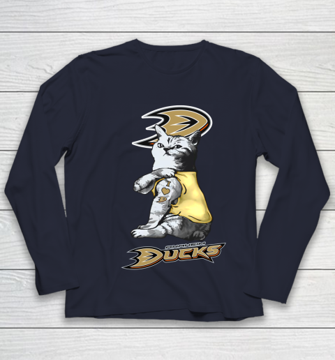 NHL My Cat Loves Anaheim Ducks Hockey Youth Long Sleeve 2
