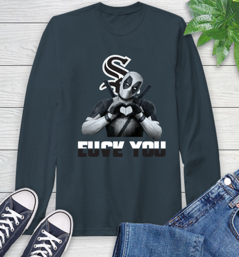 MLB Chicago White Sox Deadpool Love You Fuck You Baseball Sports Long Sleeve T-Shirt 9