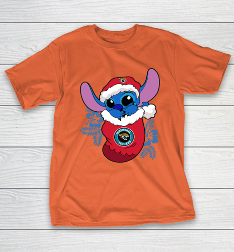Jacksonville Jaguars Christmas Stitch In The Sock Funny Disney NFL T-Shirt 6
