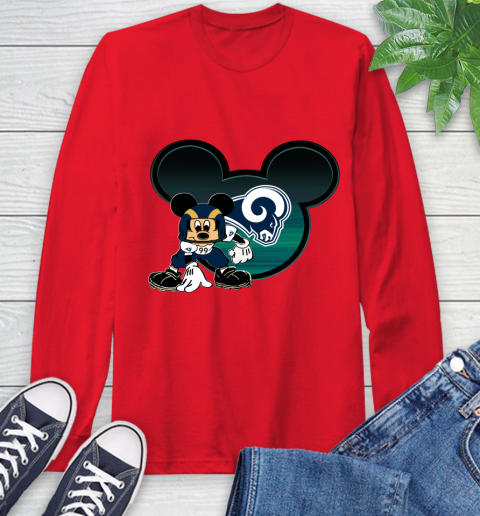 NFL Los Angeles Rams Mickey Mouse Disney Football T Shirt Long Sleeve T-Shirt 10
