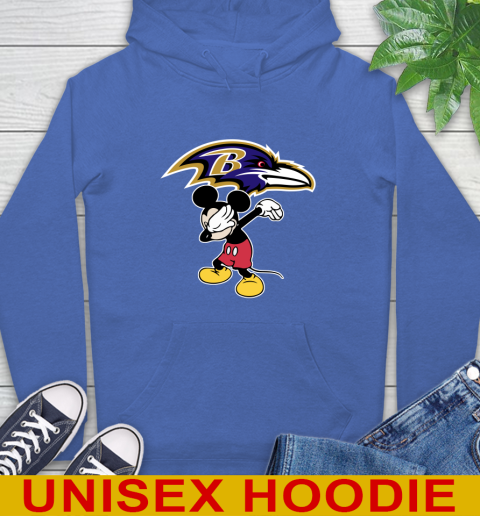Baltimore Ravens NFL Football Dabbing Mickey Disney Sports Hoodie 9