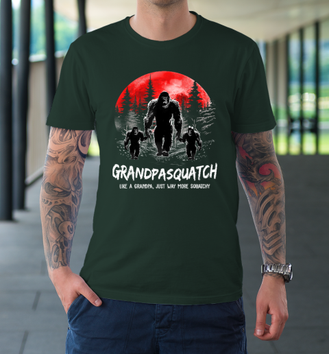 Grandpa Squatch Like A Grandpa Just Way More Squatchy Funny T-Shirt 3