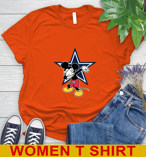 Dallas Cowboys NFL Football Dabbing Mickey Disney Sports Women's T-Shirt - Image 5