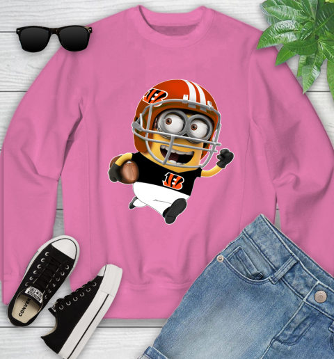NFL Cincinnati Bengals Minions Disney Football Sports Youth Sweatshirt 7