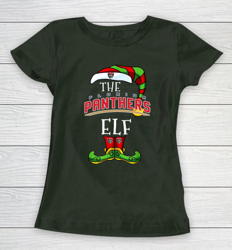 Florida Panthers Christmas ELF Funny NHL Women's T-Shirt 4