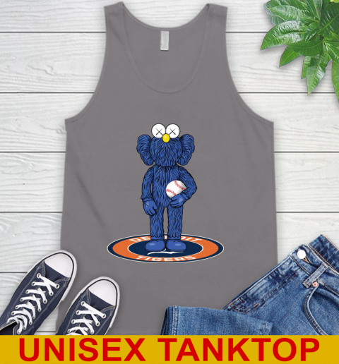 MLB Baseball Detroit Tigers Kaws Bff Blue Figure Shirt Tank Top 7