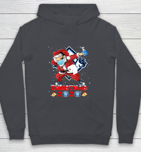 Tampa Bay Rays Funny Santa Claus Dabbing Christmas 2020 MLB Youth Hoodie 5