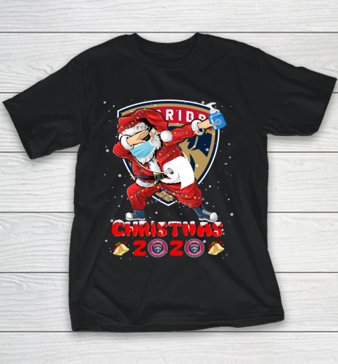 Florida Panthers Funny Santa Claus Dabbing Christmas 2020 NHL Youth T-Shirt