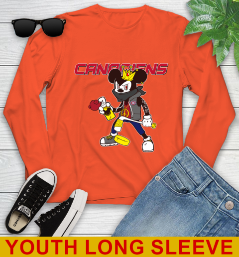 Montreal Canadiens NHL Hockey Mickey Peace Sign Sports Youth Long Sleeve 4