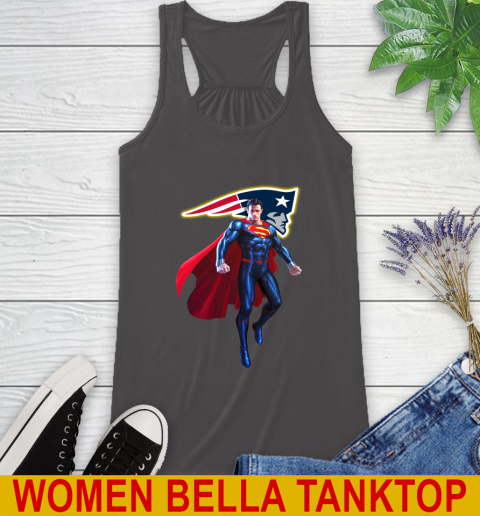 NFL Superman DC Sports Football New England Patriots Racerback Tank 12
