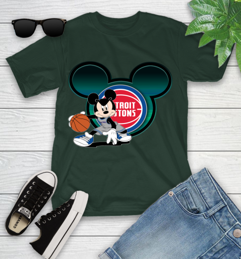NBA Detroit Pistons Mickey Mouse Disney Basketball Youth T-Shirt 5