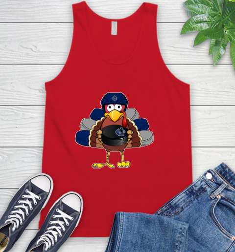 Vancouver Canucks Turkey Thanksgiving Day Tank Top - Image 7