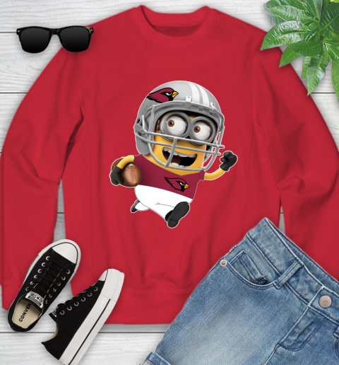 NFL Arizona Cardinals Minions Disney Football Sports Youth Sweatshirt 9