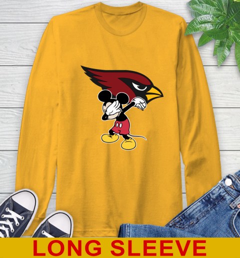 Arizona Cardinals NFL Football Dabbing Mickey Disney Sports Long Sleeve T-Shirt 3