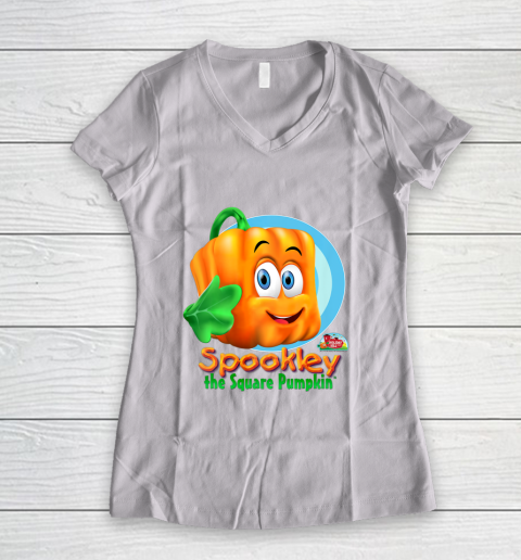 Spookley the Square Pumpkin Character Women's V-Neck T-Shirt 2