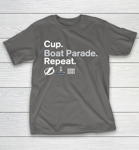 Cup Boat Parade Repeat Tampa bay Lightnings Stanley Hockey 2021 T-Shirt 8