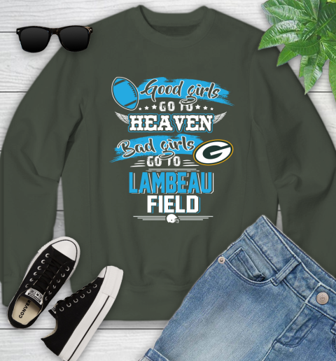 Green Bay Packers NFL Bad Girls Go To Lambeau Field Shirt Youth Sweatshirt 9