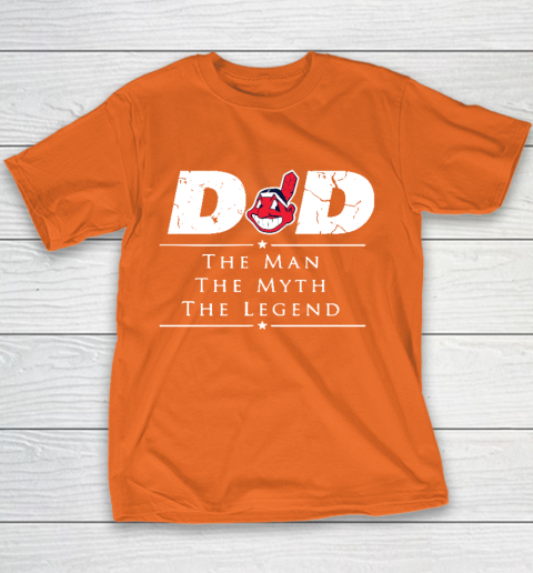 Cleveland Indians MLB Baseball Dad The Man The Myth The Legend Youth T-Shirt 4