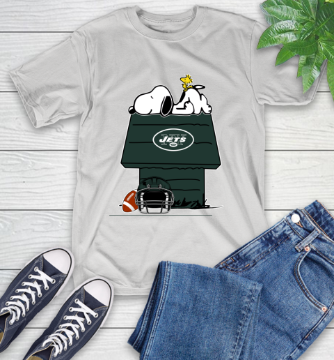 New York Jets NFL Football Snoopy Woodstock The Peanuts Movie T-Shirt