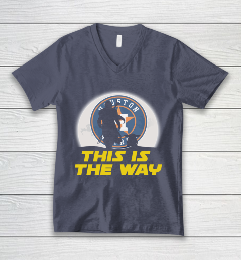 Houston Astros MLB Baseball Star Wars Yoda And Mandalorian This Is The Way V-Neck T-Shirt 7