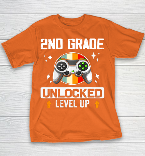 Next Level t shirts 2nd Grade Unlocked Level Up Back To School Second Grade Gamer Youth T-Shirt 4