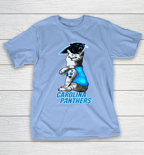 NFL Football My Cat Loves Carolina Panthers T-Shirt 10