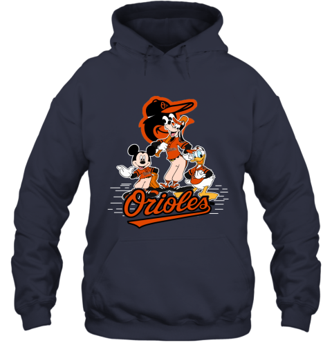 MLB Baltimore Orioles Mickey Mouse Donald Duck Goofy Baseball T