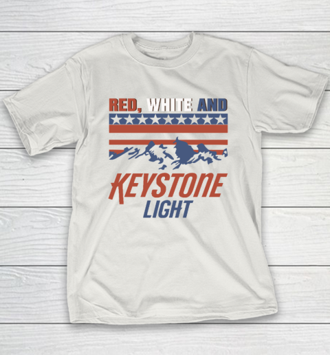 Red White And Keystone Light 4th Of July Youth T-Shirt 9