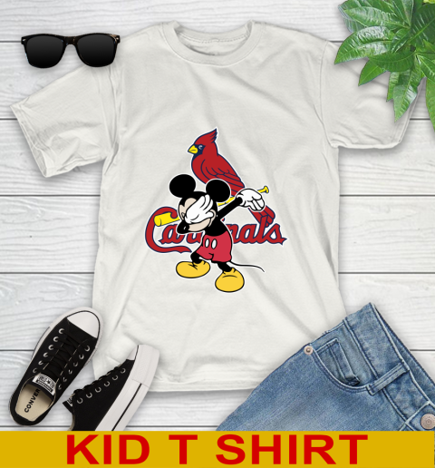 St.Louis Cardinals MLB Baseball Dabbing Mickey Disney Sports Youth T-Shirt